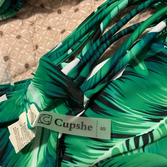 Green Palm Tree Cupshe Bikini - Picture 2 of 2